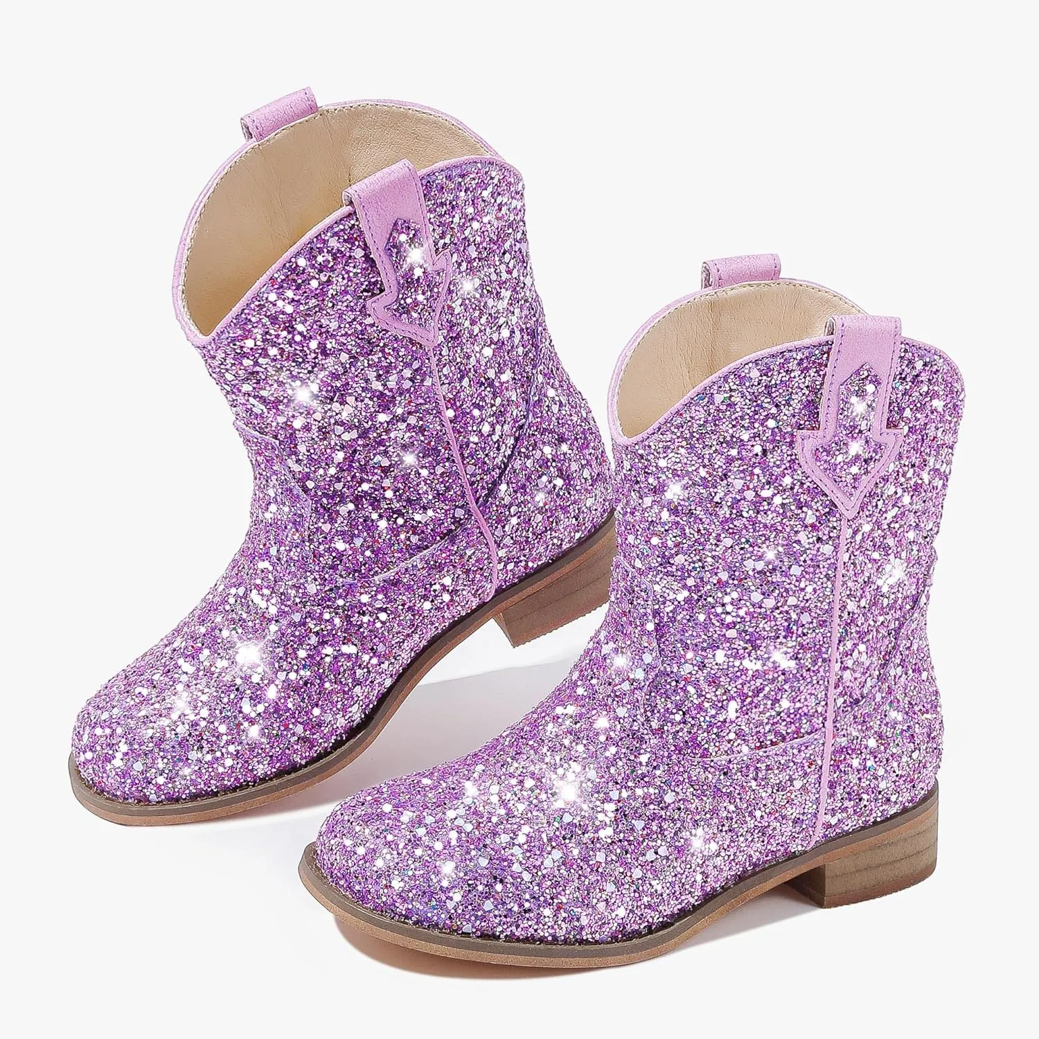 Toddler Girls Cowgirl Boots Western Glitter Cowboy Boot Ankle Boots Little Kids Big Kid Horse Riding Shoes Party Birthday Dress Up