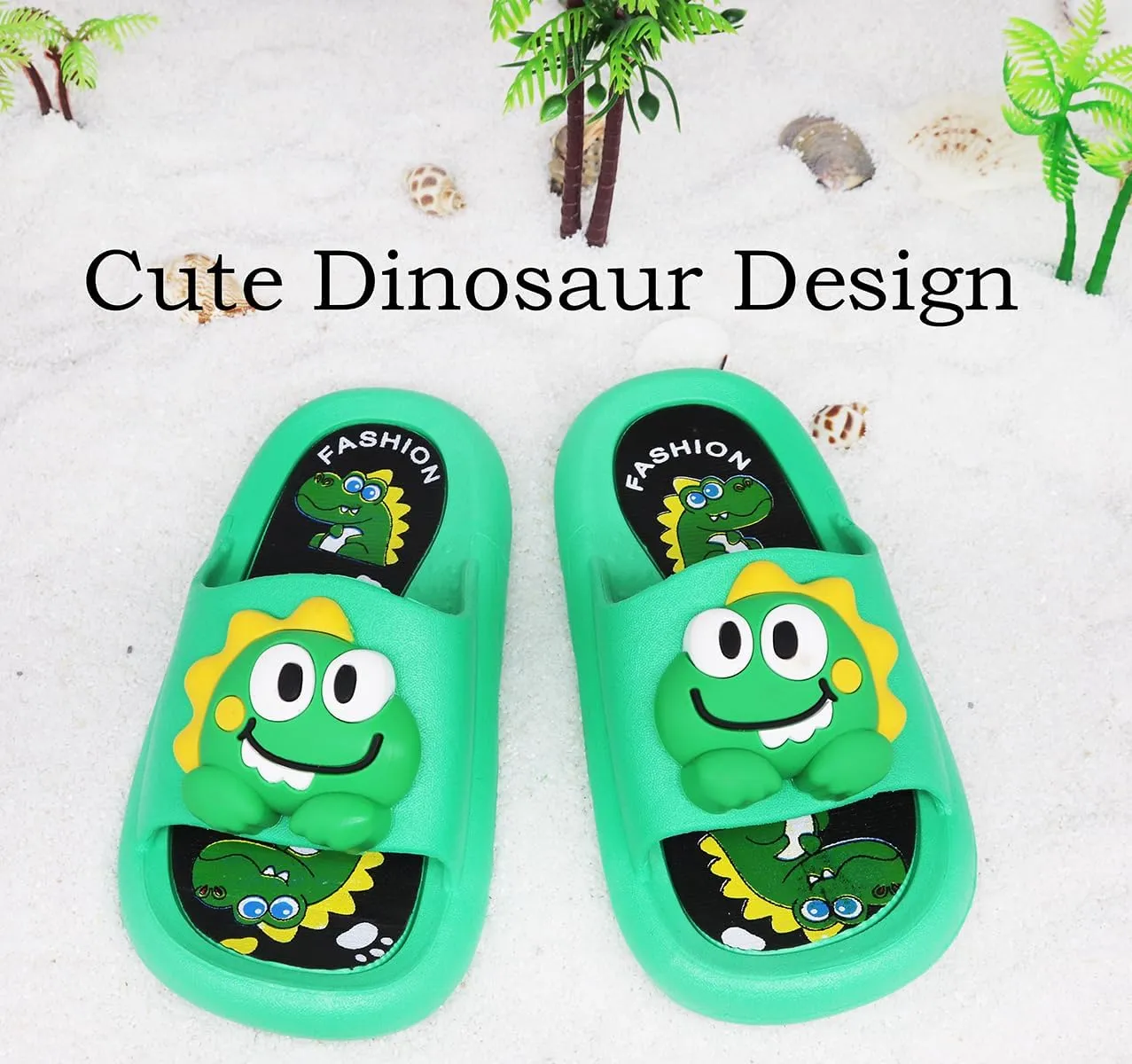 Toddler Little Kids Slides Sandals Unicorn Shark Bunny Beach Pool Shower Slides Anti-Skid Home Bath Slippers Cute Summer Outdoor Shoes for Girls and Boys