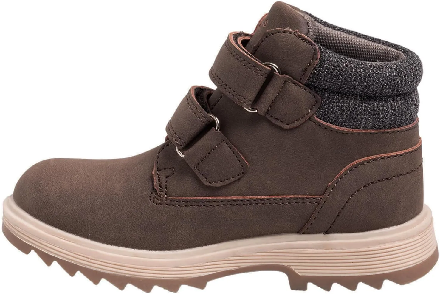 TZJS Kids' Hiking Work Boots for Boys Girls, Waterproof Outdoor Ankle Boots with Hook and Loop