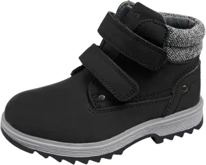 TZJS Kids' Hiking Work Boots for Boys Girls, Waterproof Outdoor Ankle Boots with Hook and Loop