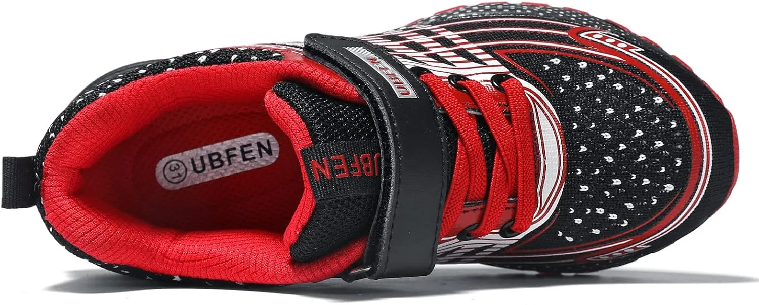 UBFEN Kids Sneakers Boys Girls Tennis Shoes for Running Athletic Walking Gym Sports Lightweight Breathable