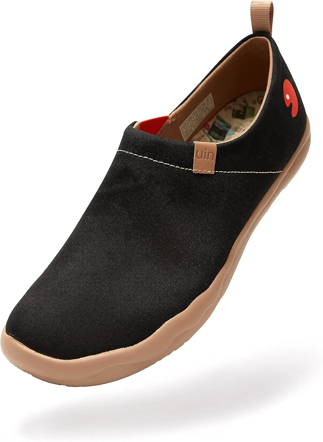 UIN Women's Slip Ons Lightweight Flats Sneakers Walking Casual Loafers Solid Color Travel Shoes