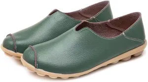 Ulalaza Women's Loafers Flats Shoes Slip On Lightweight Casual Round Toe Business Work Shoes Anti-Slip Low Heels Chunky Platform Comfort Walking Shoes