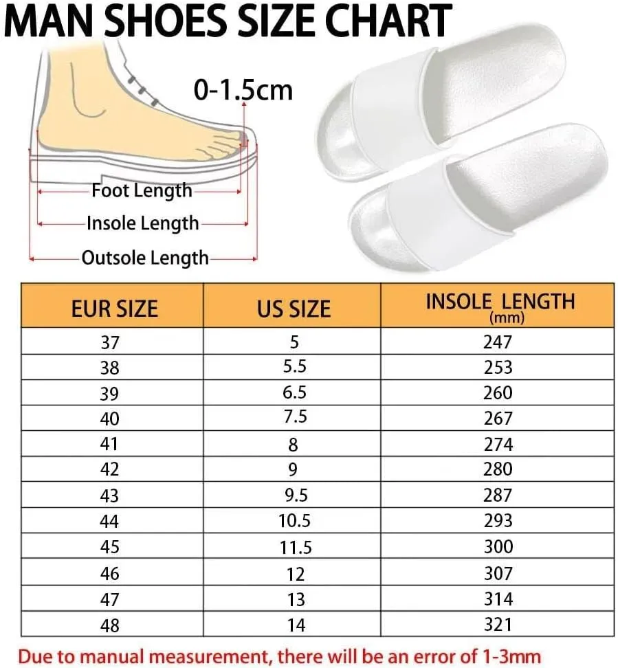 Unisex Slide Sandals with Soft Footbed Comfort Slides for Women and Men, Slide Sandals Leather Size 6-13.5