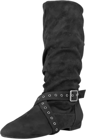 Urban Step Dance Line Shoes Suede Sole Boot Step Women Latin Dance Boots Salsa Shoe Long Warm Up Line Shoes West Coast Swing Dance Boots