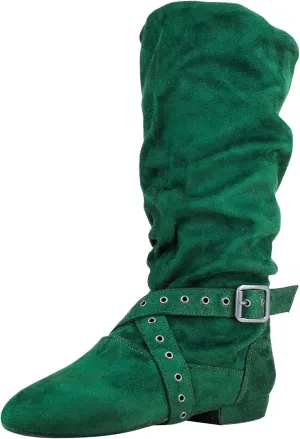 Urban Step Dance Line Shoes Suede Sole Boot Step Women Latin Dance Boots Salsa Shoe Long Warm Up Line Shoes West Coast Swing Dance Boots