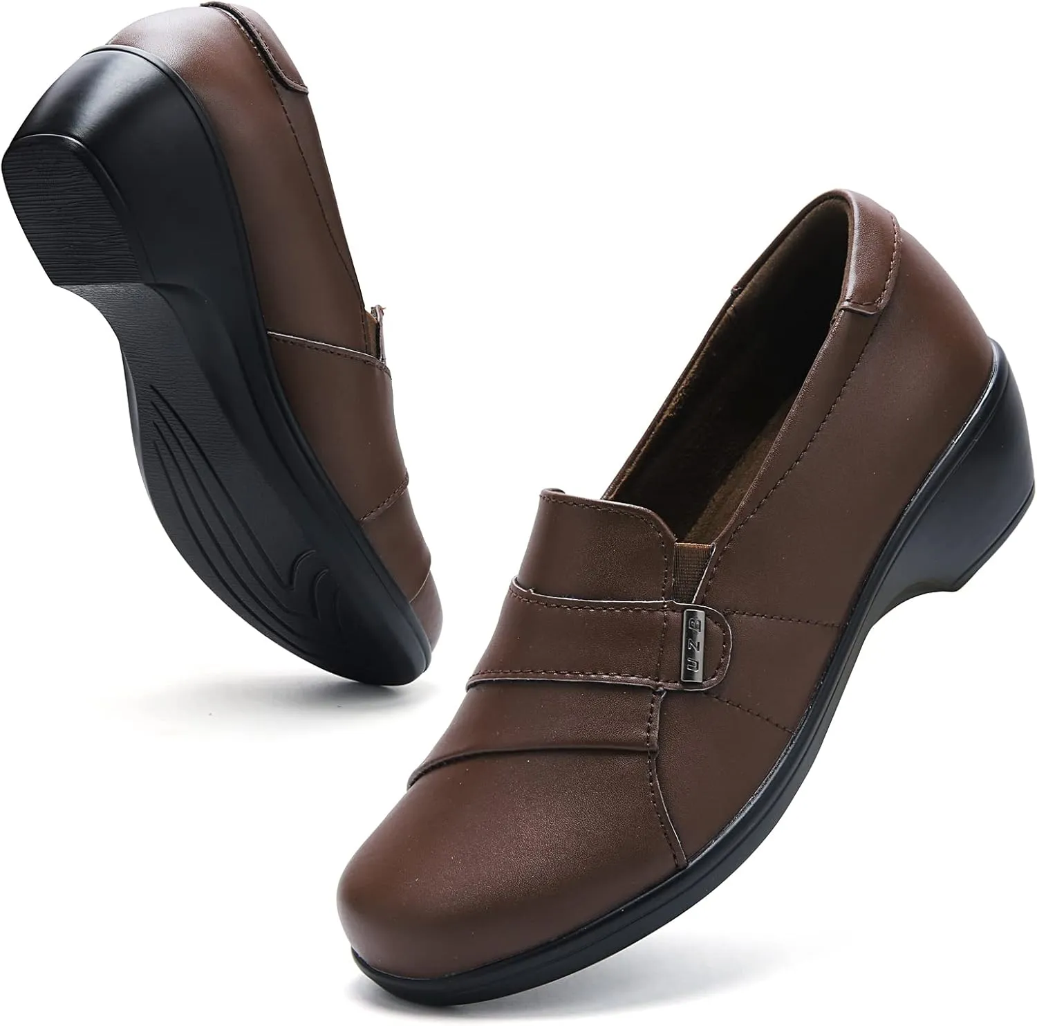 UZB Loafers for Women Dress Shoes Low Heel Slip On Shoes Casual Work Office Dressy Shoes