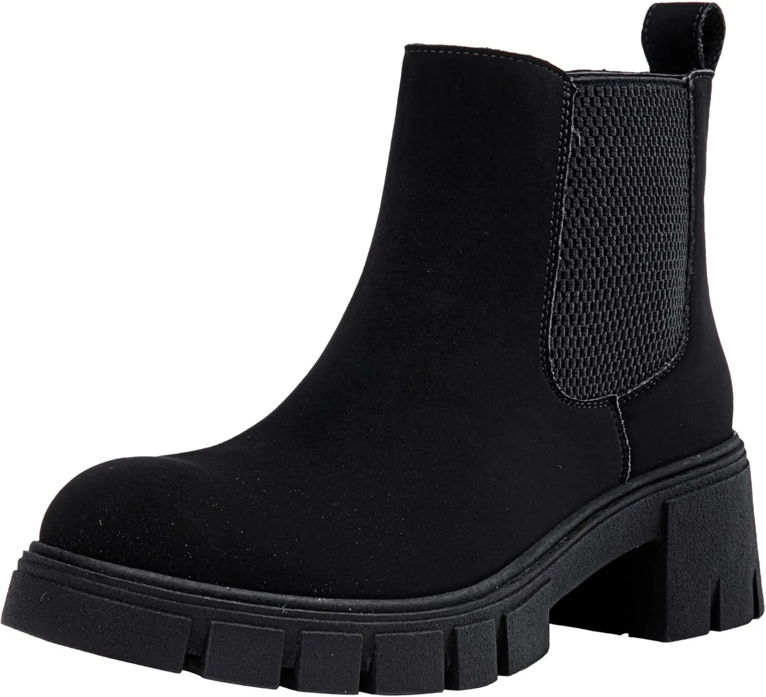 Vepose Women's 936 Chelsea Ankle Boots Platform Lug Sole Elastic Slip on Booties