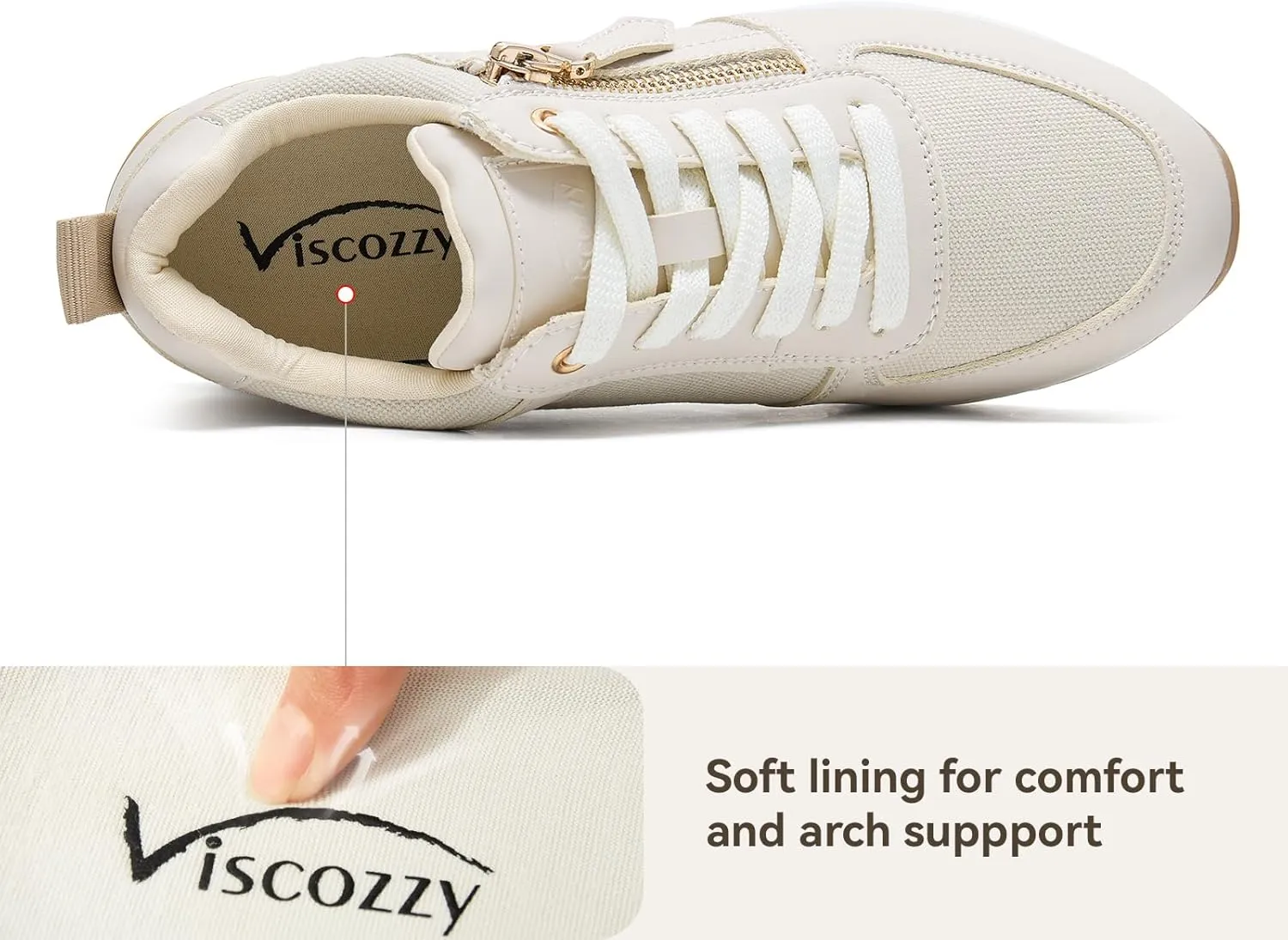 Viscozzy High Heel Wedge Sneakers for Women