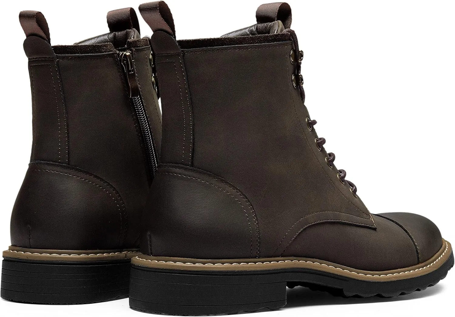 Vostey Mens Boots Motorcycle Casual Boots for Men Zipper Fashion Chukka Boots Mens