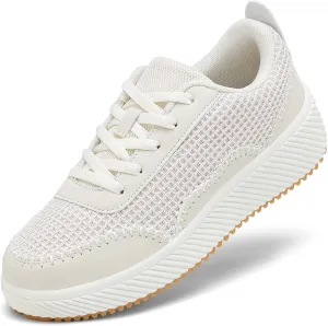VZQ Platform Sneakers for Women,Comfortable Low Top Braided Womens Chunky Sneakers Casual Classic Tennis Shoes for Walking