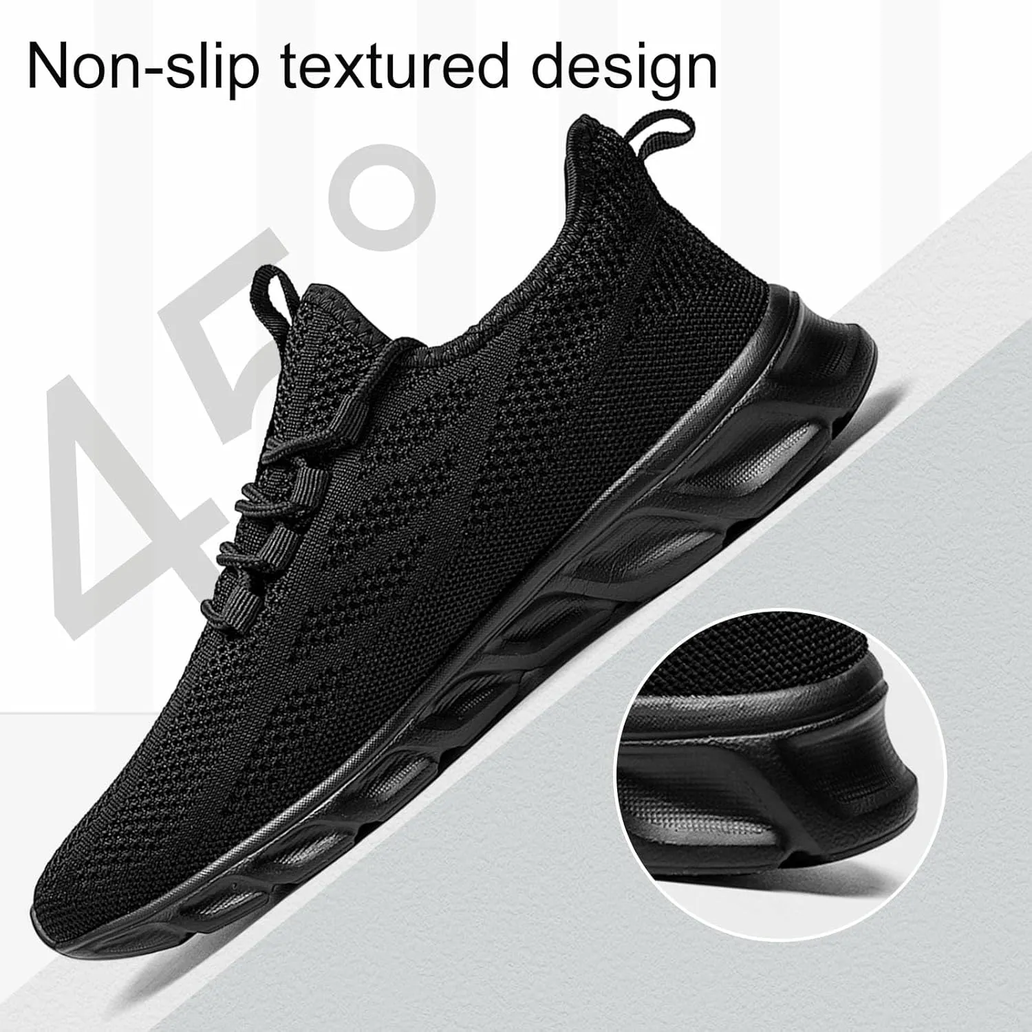WCIDFY Mens Running Shoes Mesh Breathable Tennis Shoes Lightweight Walking Sneakers Comfortable for Gym