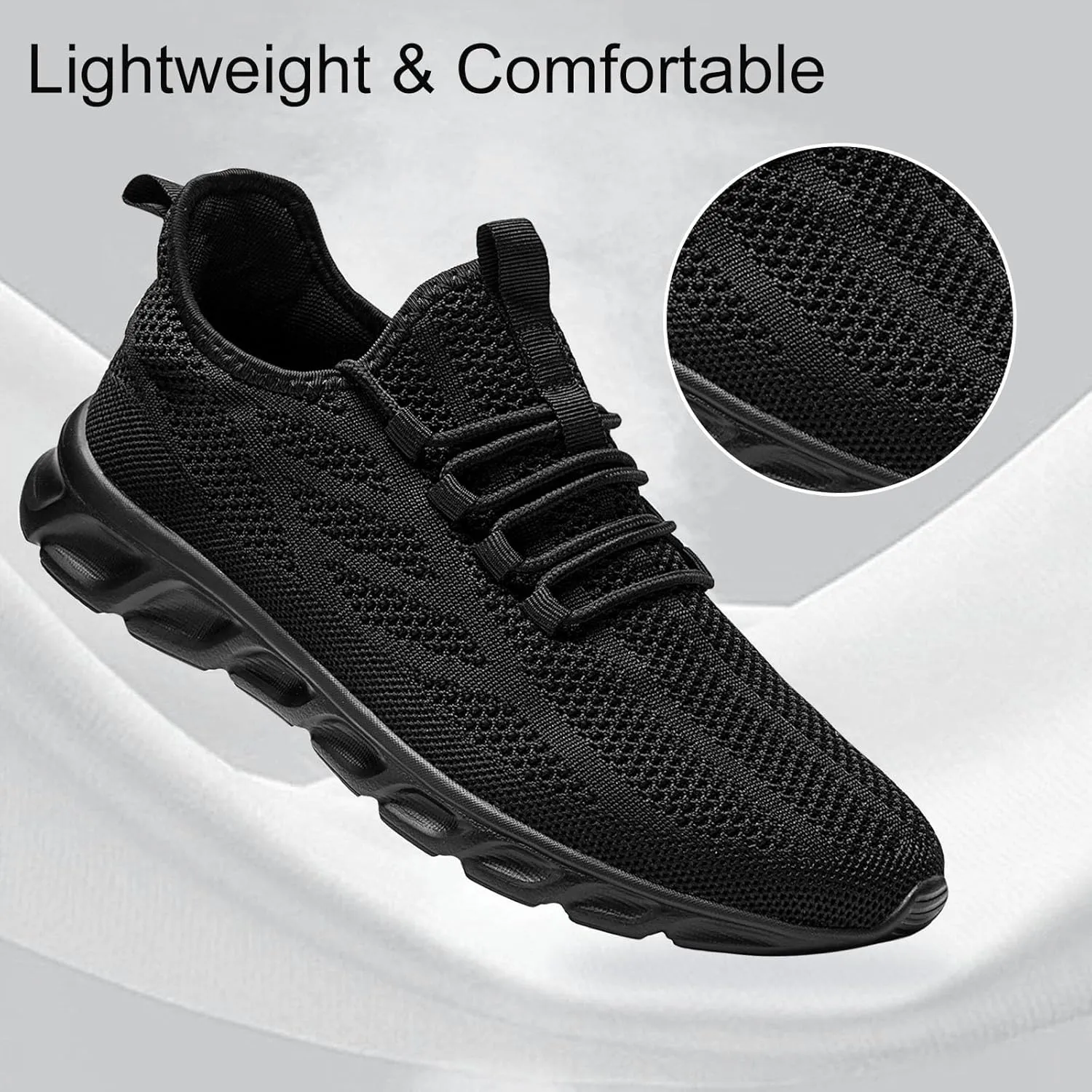 WCIDFY Mens Running Shoes Mesh Breathable Tennis Shoes Lightweight Walking Sneakers Comfortable for Gym
