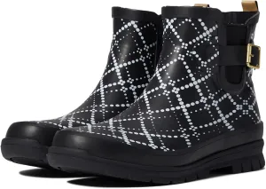 Western Chief Women's Chelsea Boots Rain, Dot Plaid, 9