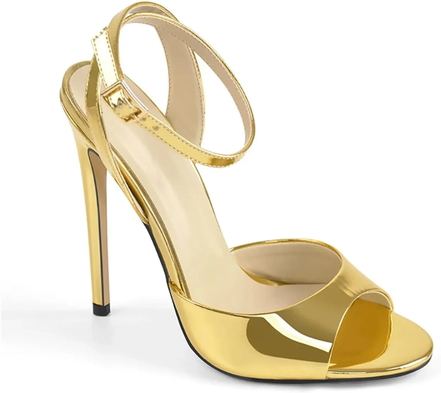 Women's Ankle Strap Stilettos, Open Toe Wedding Party Dress Sandals