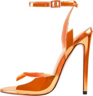Women's Ankle Strap Stilettos, Open Toe Wedding Party Dress Sandals
