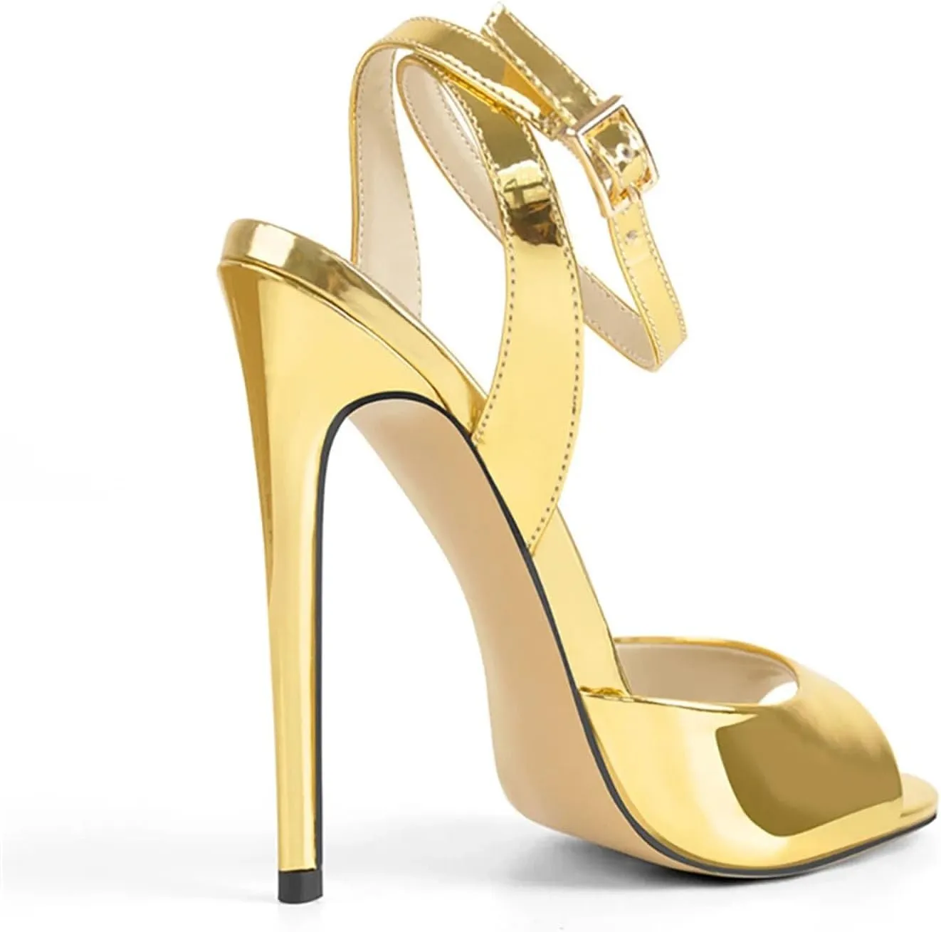 Women's Ankle Strap Stilettos, Open Toe Wedding Party Dress Sandals