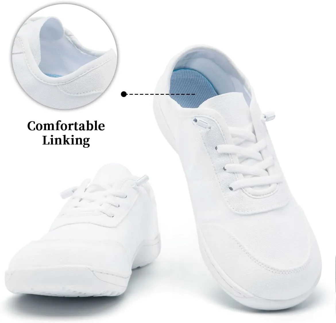 Women's Barefoot Shoes Wide Toe Box Walking Running Shoes Zero Drop Sole Minimalist Wide-Fit Shoes Breathable Lightweight Fashion Tennis Sneakers for Gym Sport