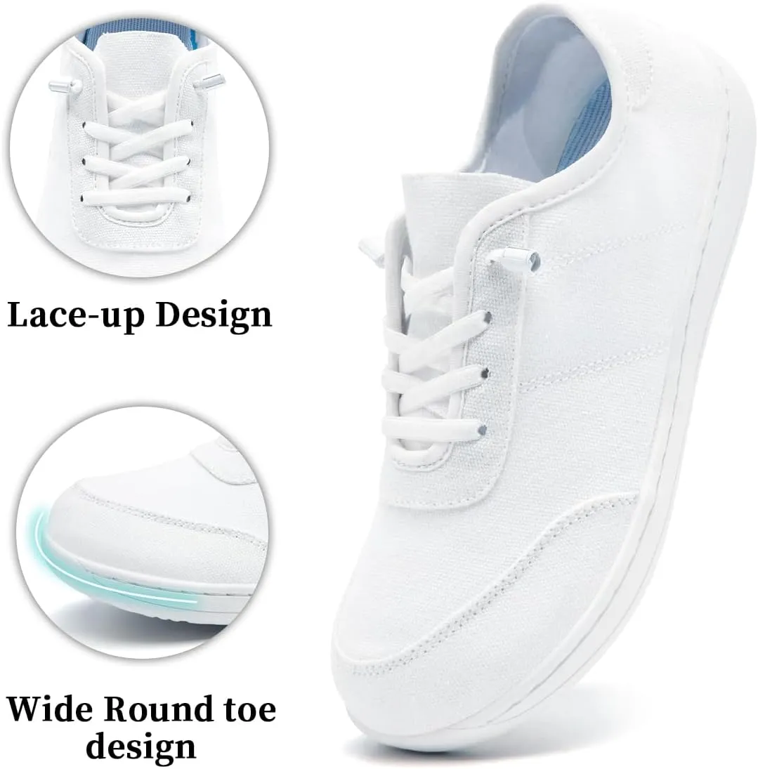 Women's Barefoot Shoes Wide Toe Box Walking Running Shoes Zero Drop Sole Minimalist Wide-Fit Shoes Breathable Lightweight Fashion Tennis Sneakers for Gym Sport