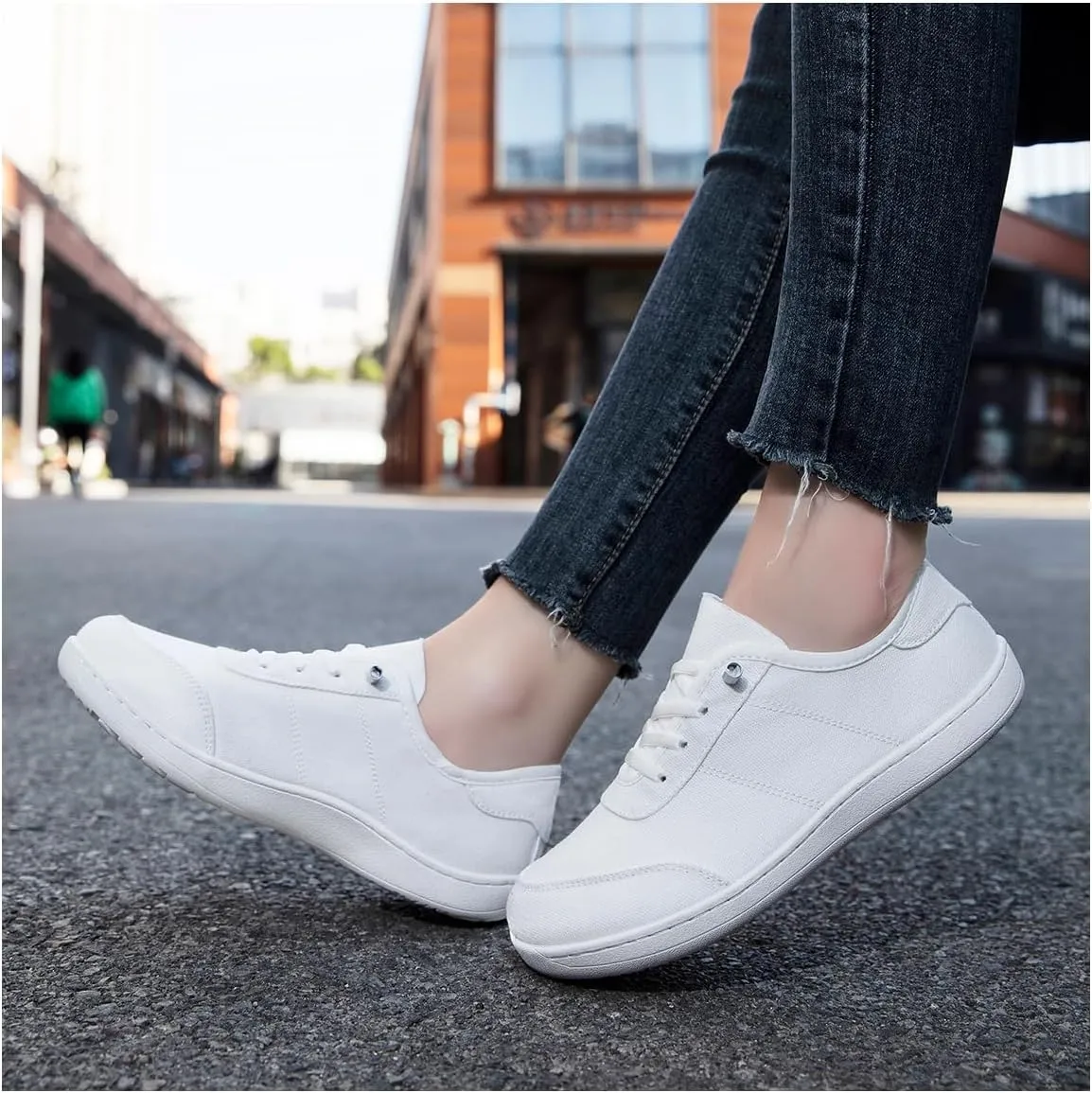 Women's Barefoot Shoes Wide Toe Box Walking Running Shoes Zero Drop Sole Minimalist Wide-Fit Shoes Breathable Lightweight Fashion Tennis Sneakers for Gym Sport