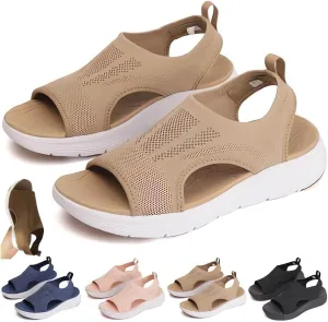 Women's Breathable Orthopedic Sandals - 2024 New Soft Shoes Go Walking Slip on Diabetic Foam Shoes, Arch Support Shoes Wide Width