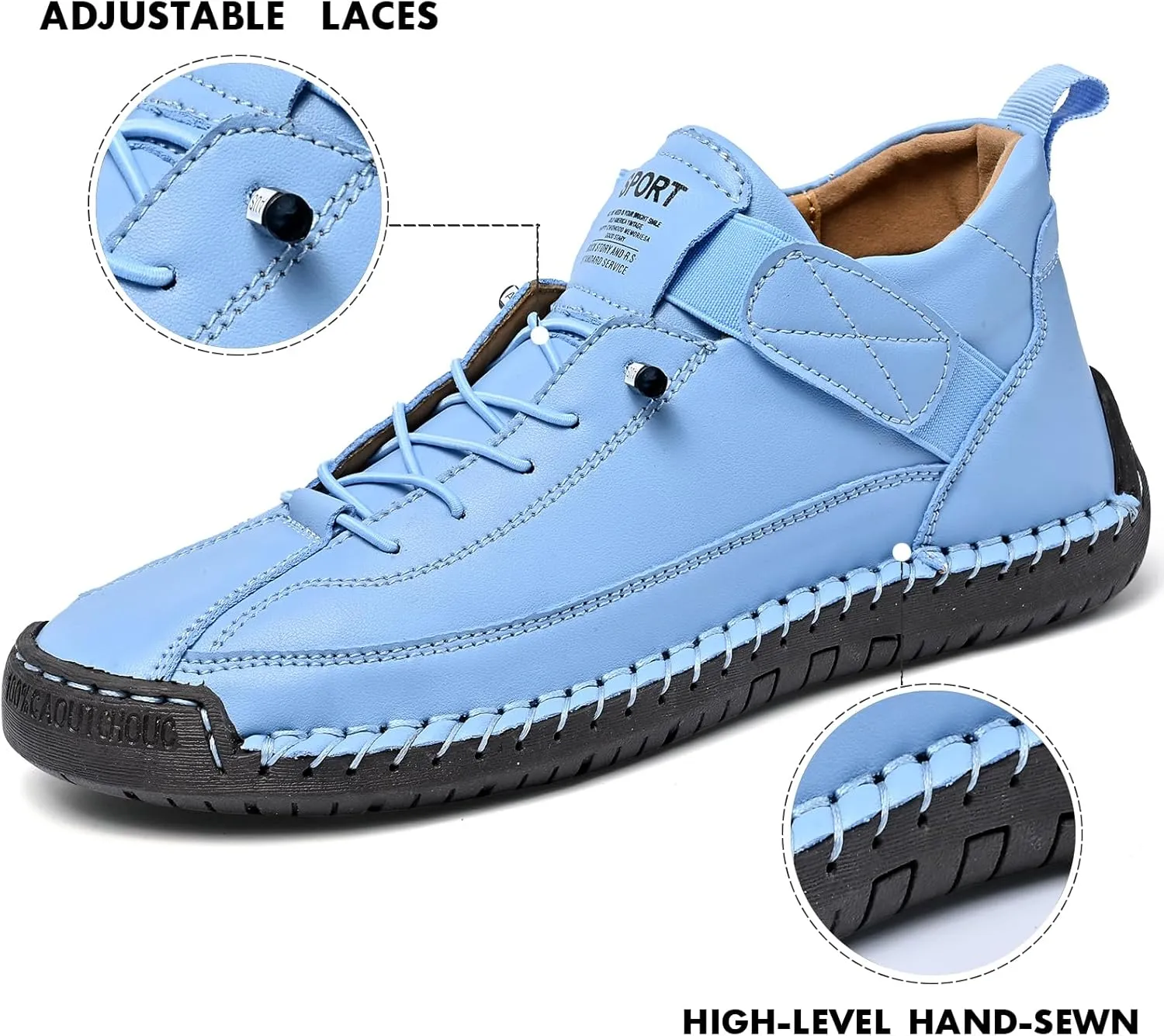Womens Casual Shoes Ankle Chukka Boots Slip On Breathable Loafers Handmade Fashion Sneakers Mid top Walking Driving Flats Shoes