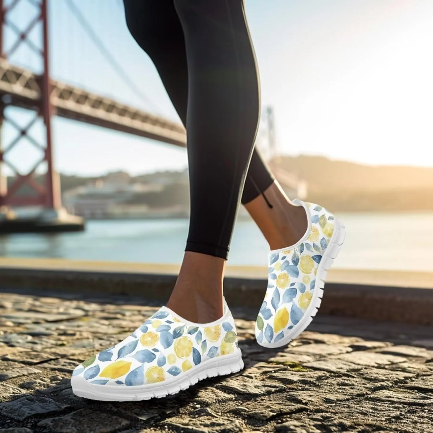 Women's Fruit Work Shoes Casual Loafers Flats Walk Shoes Ankle Support Platform Sneaker for Travel