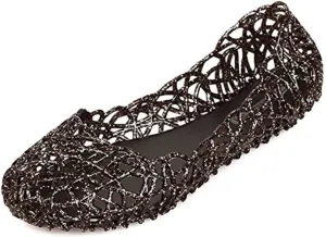 Women's Jelly Sandals Ballet Shoes Slip On Flats Hollow Out Loafers