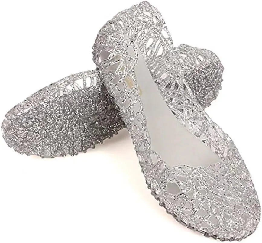 Women's Jelly Sandals Ballet Shoes Slip On Flats Hollow Out Loafers