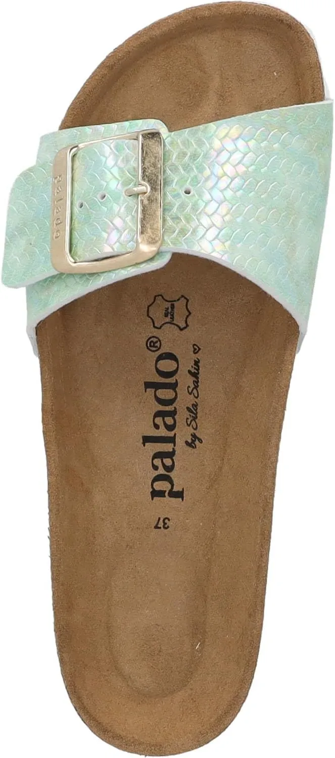 Women's Malta EGS Aurora by Sila Sahin Mules - Elegant Sandals Made in Spain - Comfortable Slippers with Cork Footbed - Fashionable Summer Shoes