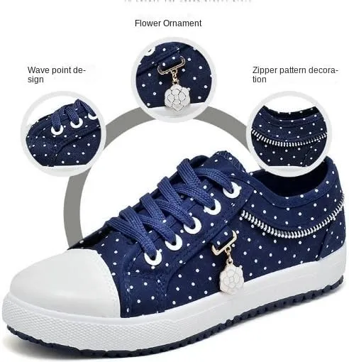 Women's Mesh Flat Sneakers, Casual Round Toe Lace Up Low Top Shoes, Versatile Flat Shoes