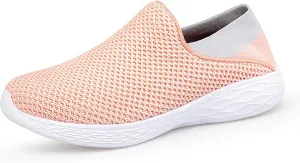 Women'S Mesh Knit Wide Width Orthopedic Loafers Comfortable Breathable Arch Support Slip-On Nurse Non-Slip Walking Sneakers Casual Lightweight Low-Top Office Work Shoes