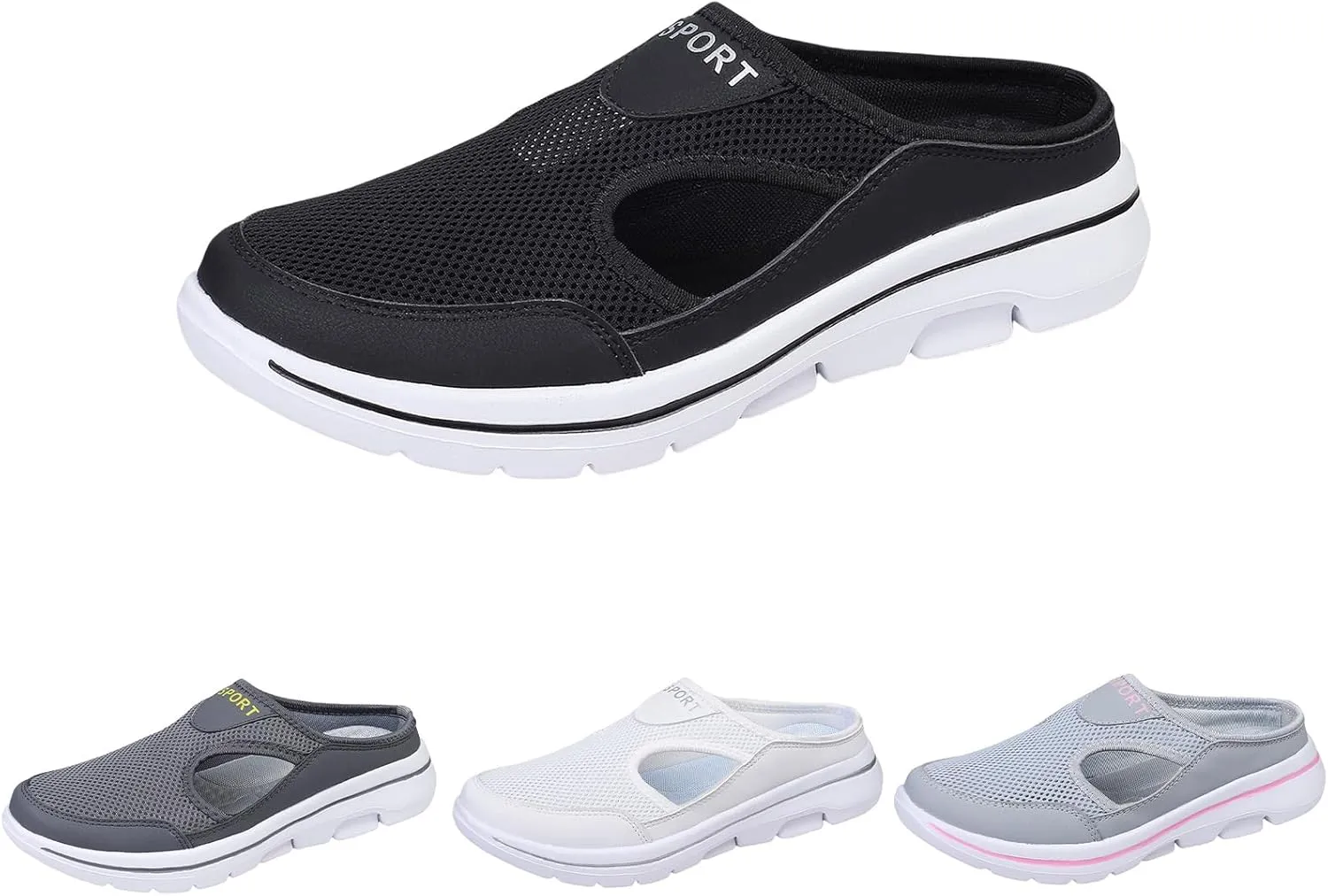 Women's Mules & Clogs Orthopedic Slip On Shoes for Women Men Lightweight Open Back Shoes Comfort Walking Shoes Breathable Slippers Closed Toe Slides