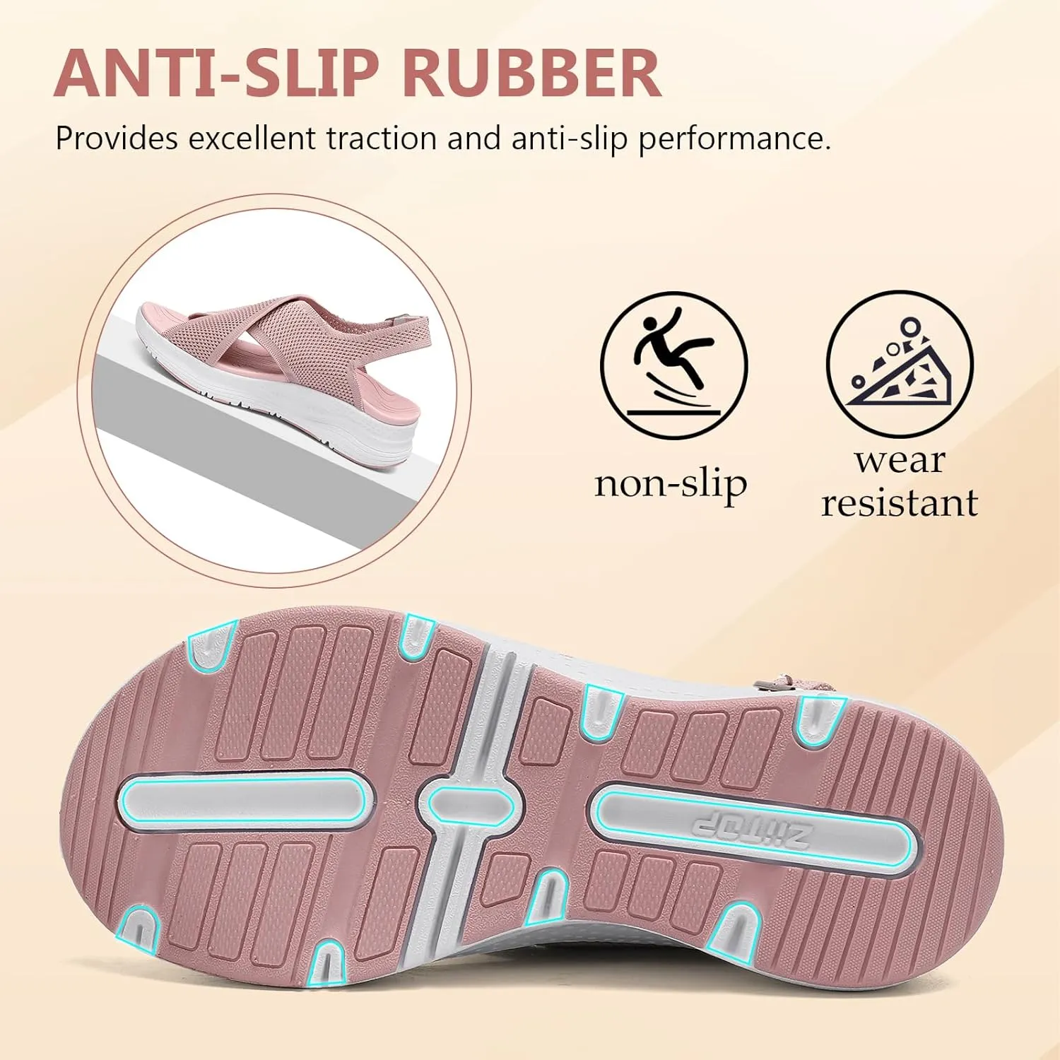 Womens Orthopedic Sandals Ladies Recovery Sport Outdoor Adjustable Strap Sandals with Comfortable Plantar Fasciitis Arch Support