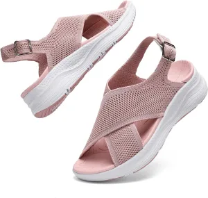 Womens Orthopedic Sandals Ladies Recovery Sport Outdoor Adjustable Strap Sandals with Comfortable Plantar Fasciitis Arch Support