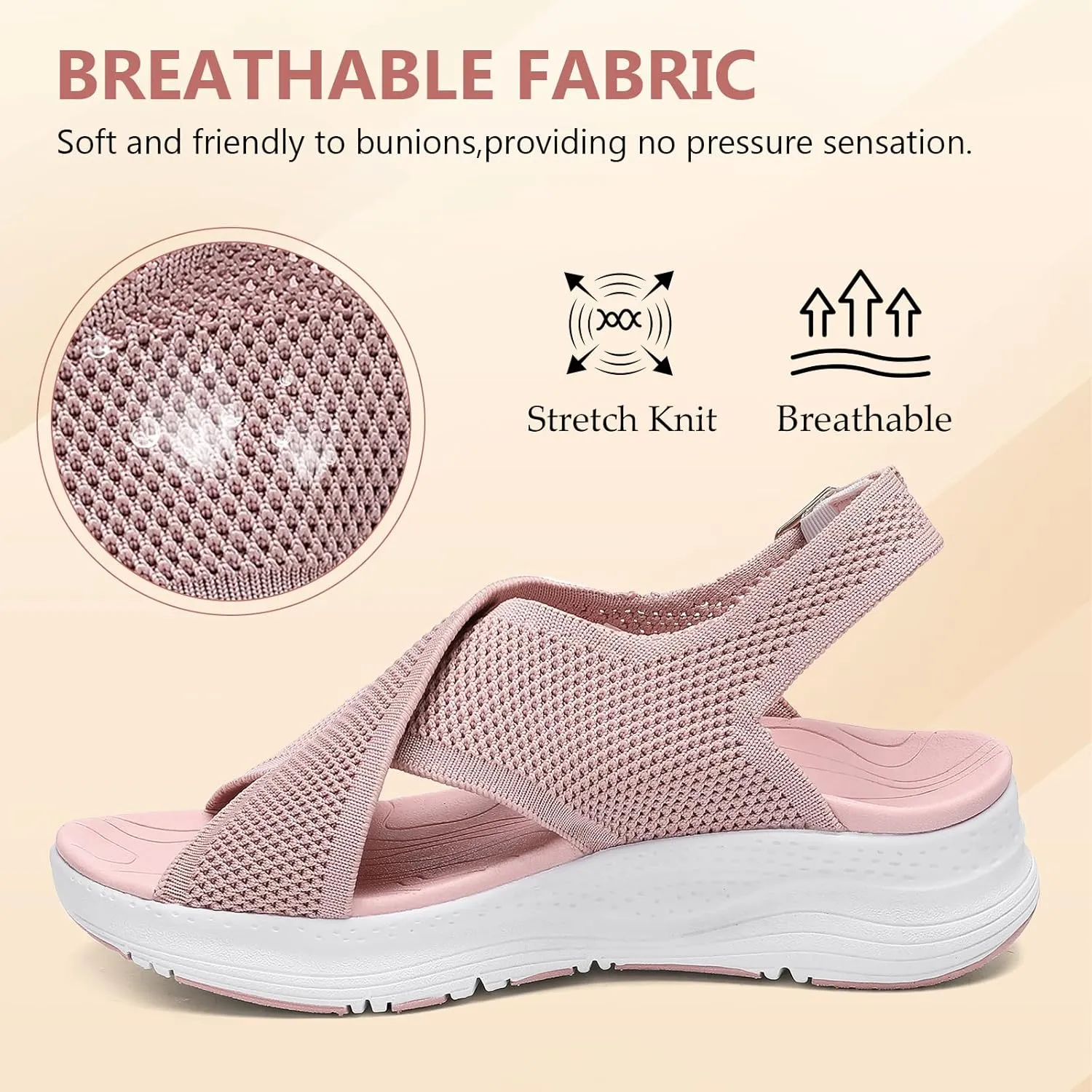 Womens Orthopedic Sandals Ladies Recovery Sport Outdoor Adjustable Strap Sandals with Comfortable Plantar Fasciitis Arch Support