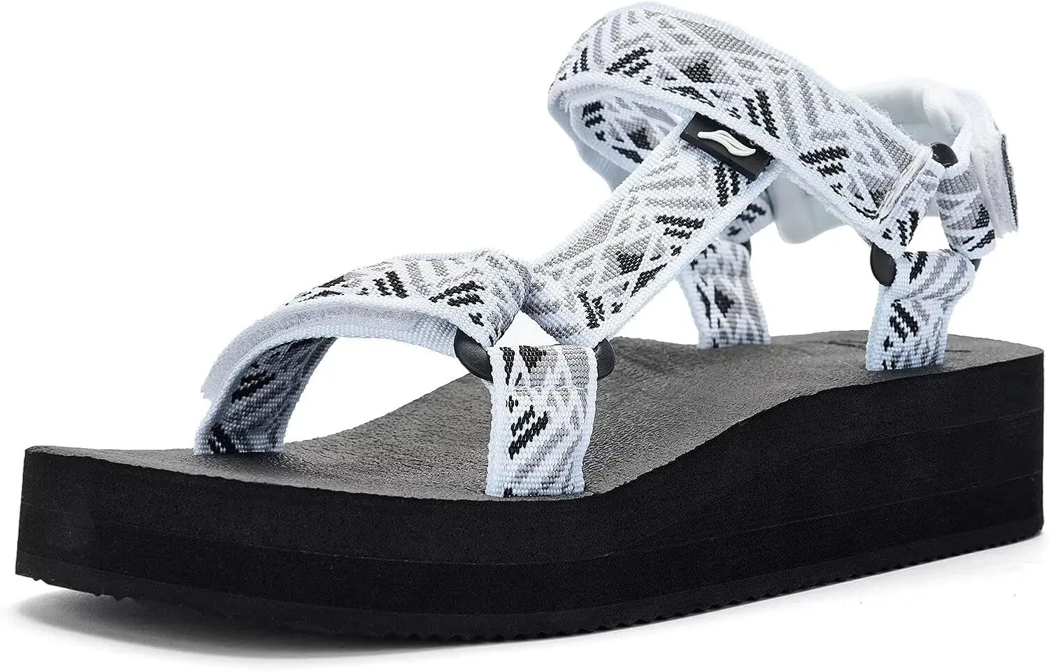 Women's Platform Sandals Casual Adjustable Shoes with Arch Support Yoga Mat Insole Light Weight Flatform Sandals