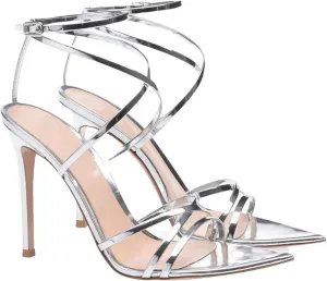 Women's Pointed Sole Stiletto Sandals, Ankle Strap Wedding Party Heels