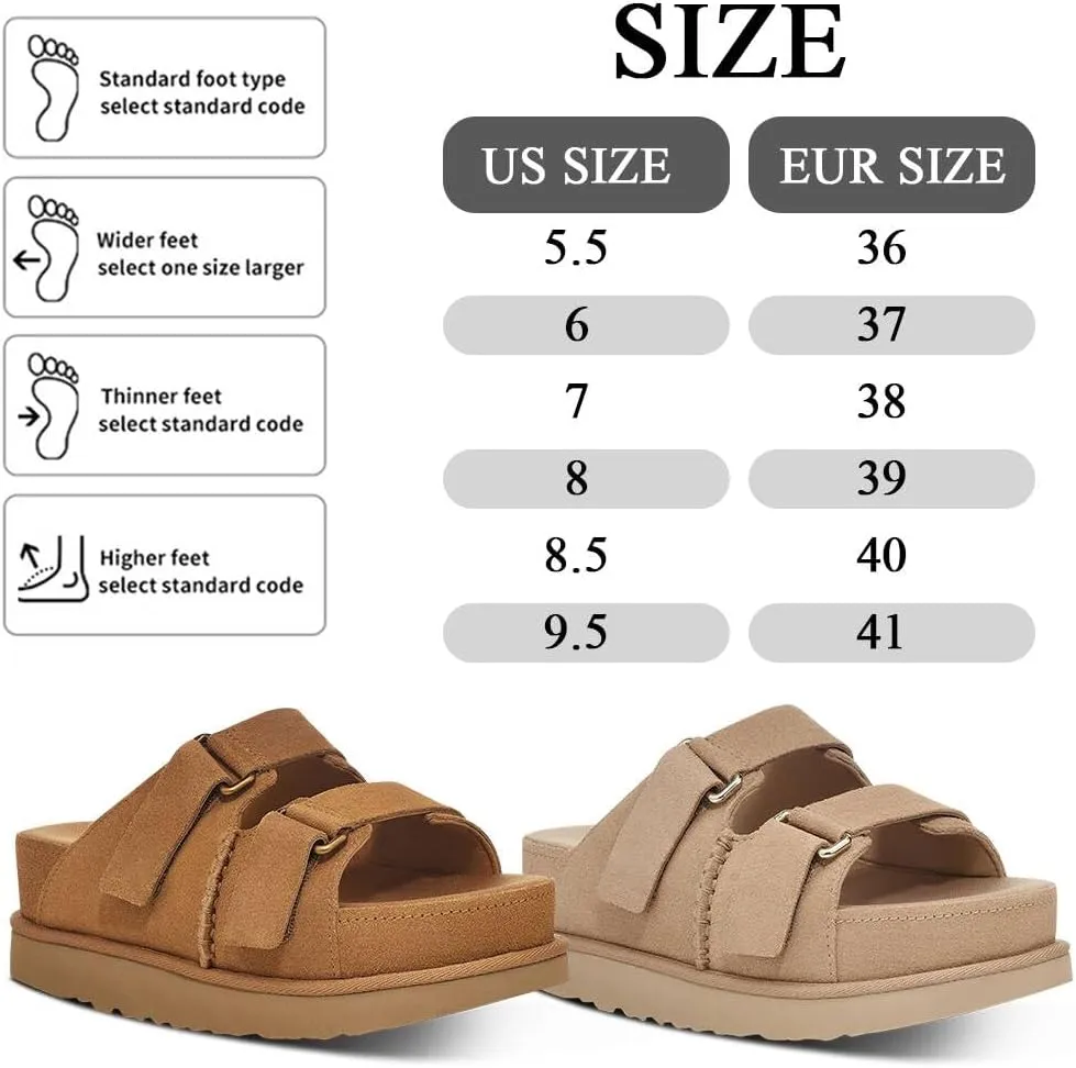 Women's Sandals Platform Slide Sandals Open Toe House Slipper Indoor Outdoor Non-Slip Sandals for Women