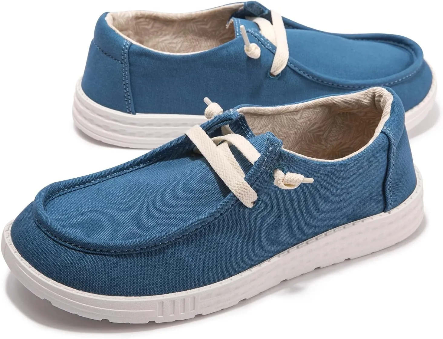 Women's Slip On Canvas Loafers - Breathable Low Top Casual Sneakers for Walking, Outdoor & Travel - Anti-Slip Comfort Shoes with Lightweight EVA Sole