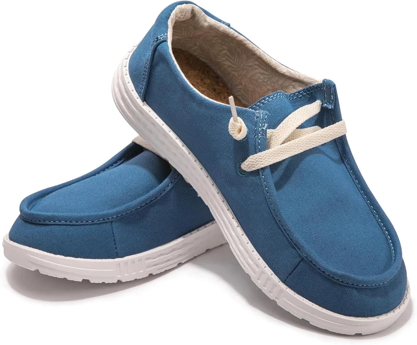 Women's Slip On Canvas Loafers - Breathable Low Top Casual Sneakers for Walking, Outdoor & Travel - Anti-Slip Comfort Shoes with Lightweight EVA Sole
