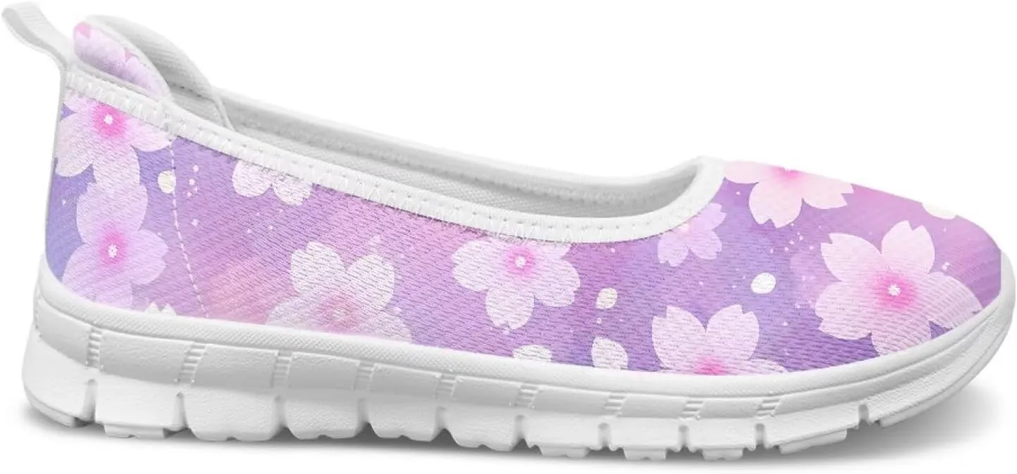 Womens Slip on Shoes Lightweight Printed Walking Shoes Stylish Loafers Non Slip Flat Shoes Low-top Casual Shoes SizeUS 6-11