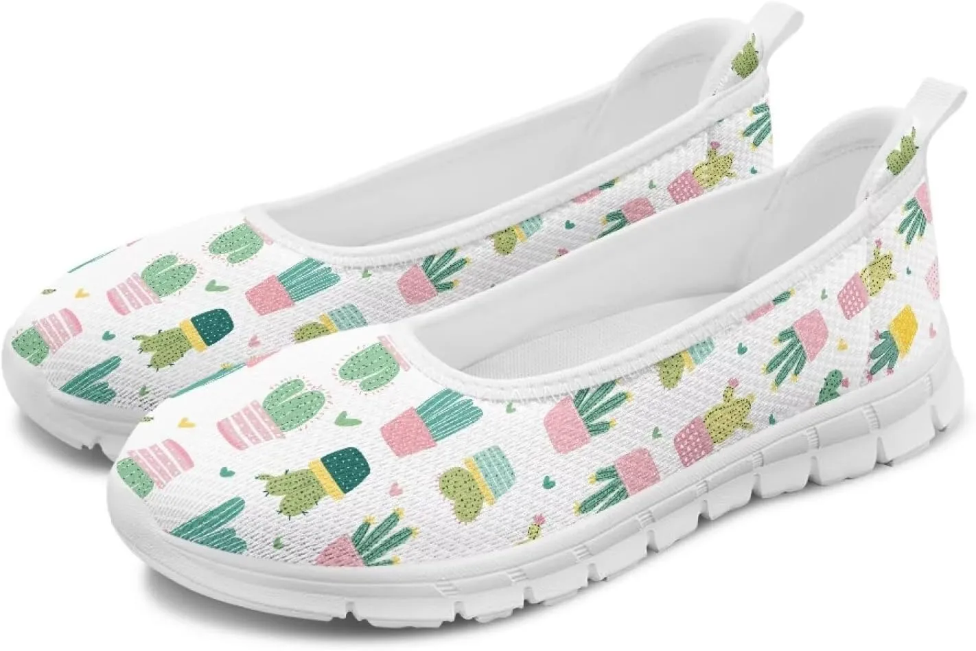 Womens Slip on Shoes Lightweight Printed Walking Shoes Stylish Loafers Non Slip Flat Shoes Low-top Casual Shoes SizeUS 6-11