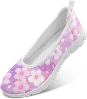 Womens Slip on Shoes Lightweight Printed Walking Shoes Stylish Loafers Non Slip Flat Shoes Low-top Casual Shoes SizeUS 6-11