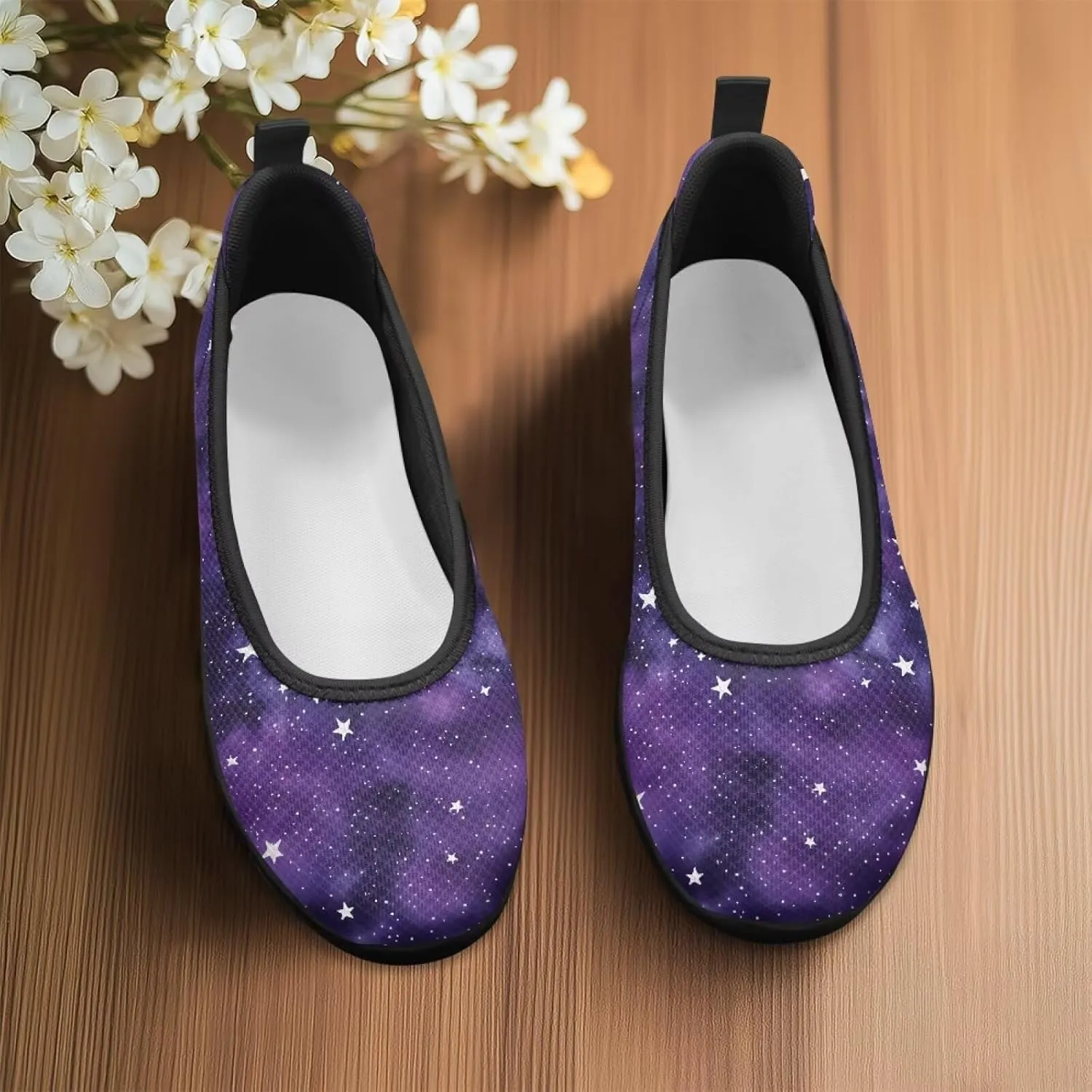 Women's Slip on Shoes Printed Lightweight Walking Shoes Stylish Loafers Non Slip Shoes Low-top Casual Shoes SizeUS 6-11