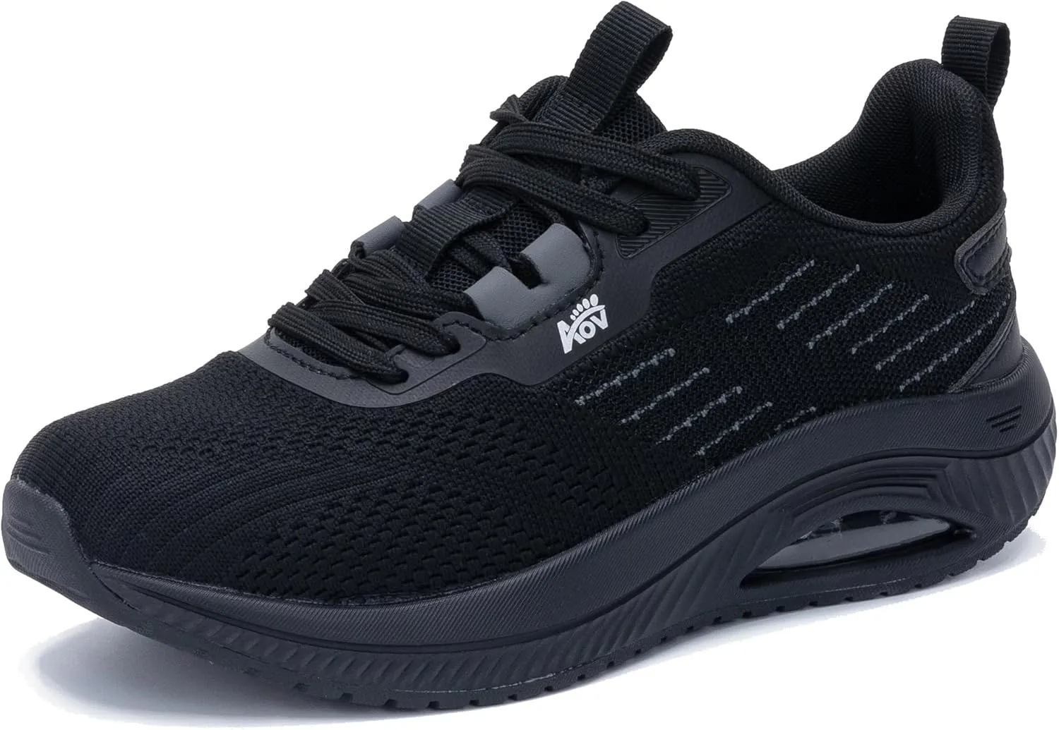 Women's Walking Shoes with Arch Support Orthotic Sneakers for Plantar Fasciitis Heel and Foot Pain Relief Tennis AllBlack Size 7