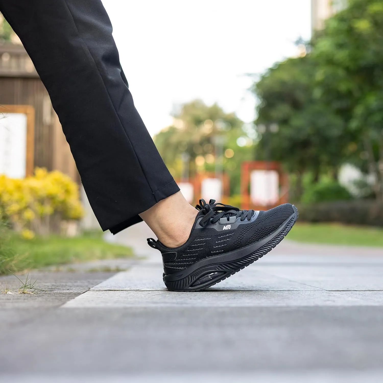 Women's Walking Shoes with Arch Support Orthotic Sneakers for Plantar Fasciitis Heel and Foot Pain Relief Tennis AllBlack Size 7