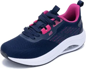 Women's Walking Shoes with Arch Support Orthotic Sneakers for Plantar Fasciitis Heel and Foot Pain Relief Tennis BlueRed Size 7