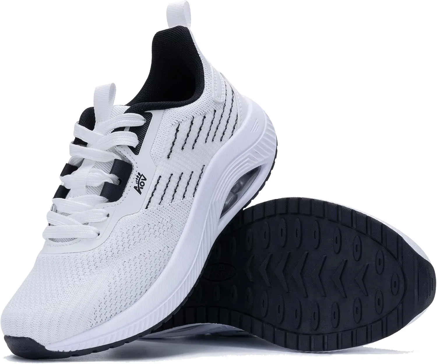 Women's Walking Shoes with Arch Support Orthotic Sneakers for Plantar Fasciitis Heel and Foot Pain Relief Tennis White Size 7.5