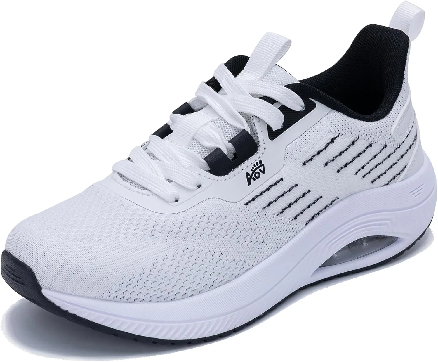 Women's Walking Shoes with Arch Support Orthotic Sneakers for Plantar Fasciitis Heel and Foot Pain Relief Tennis White Size 7.5
